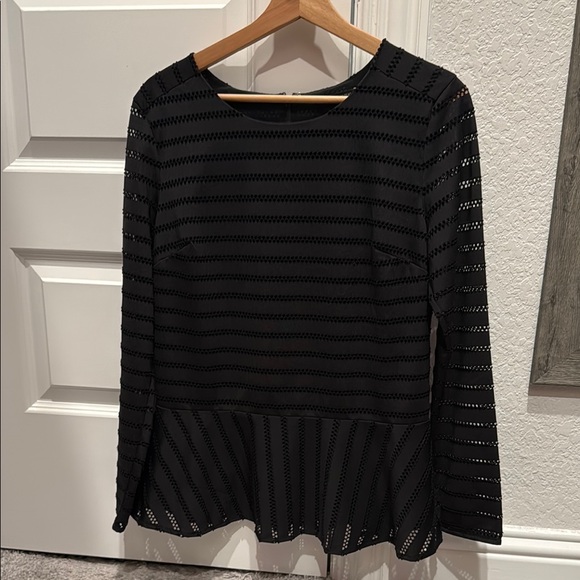 Banana Republic Tops - Zara - Black Long Sleeve Peplum Top (M)